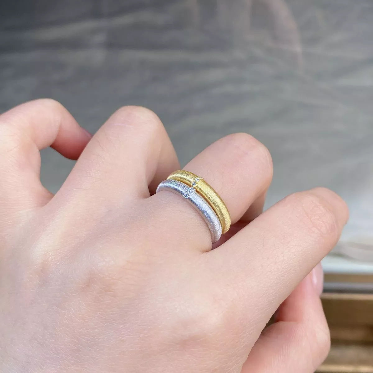 18K Gold-Plated 925 Sterling Silver Zircon Ring for Women