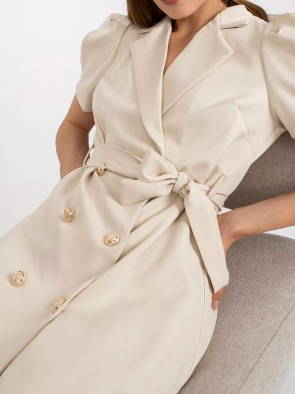Blazer Tie Waist Mini Dress