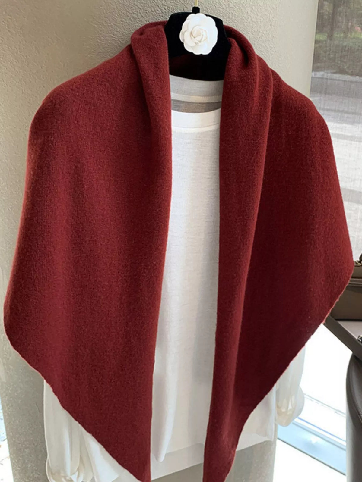 100% Wool Knit Scarf Shawl for Women