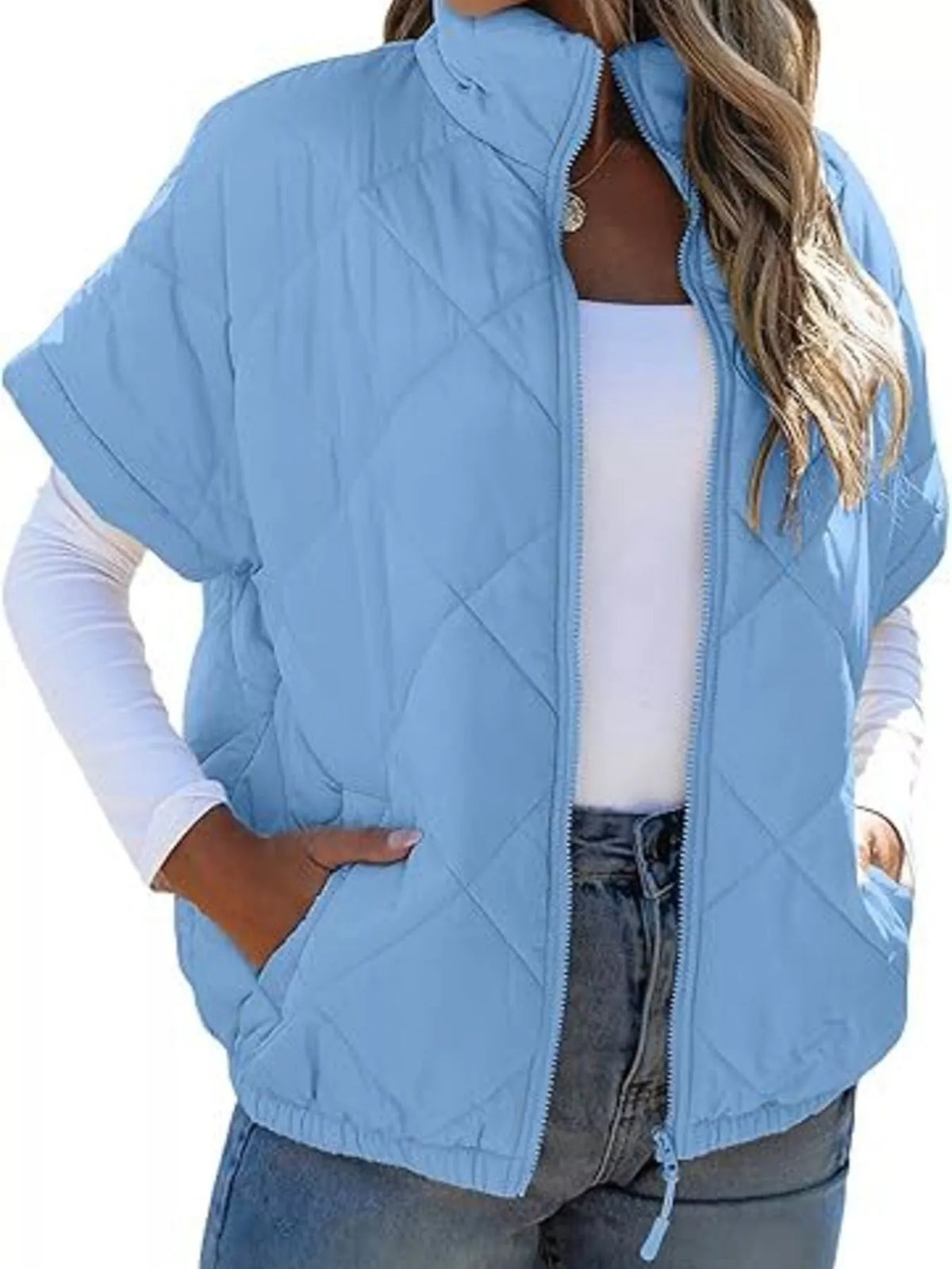 Quilted Zip Up Winter Coat