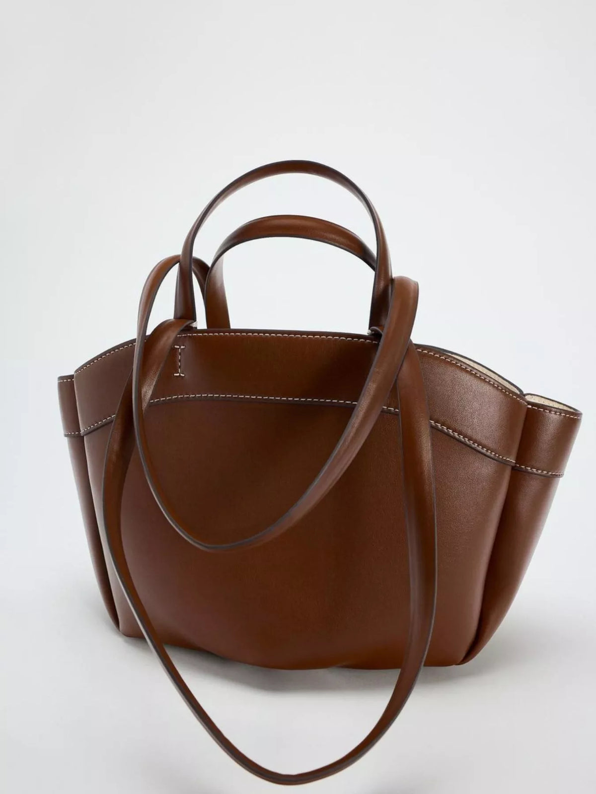 Vegan Leather Tote Bag in Maroon