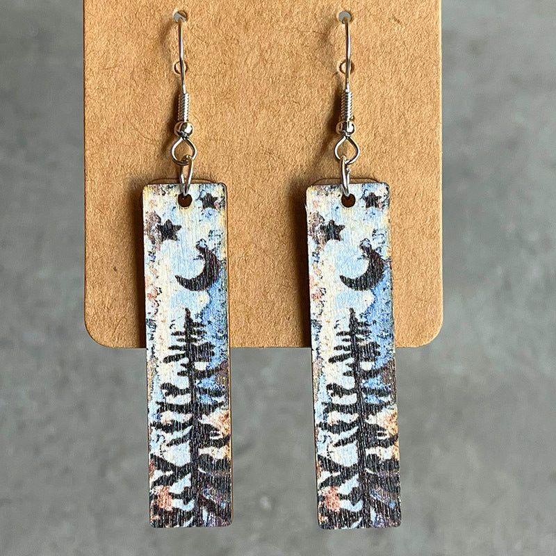 Square Shape Wooden Dangle Earrings – image 5 | Lilixa Trending Jewelry