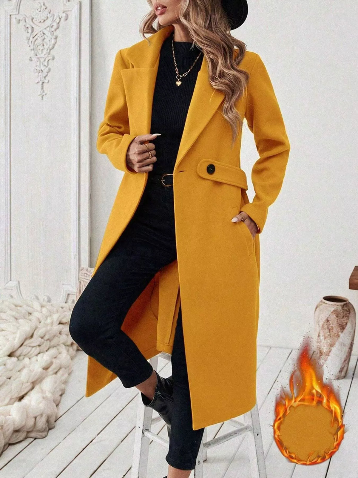 Single Button Longline Coat