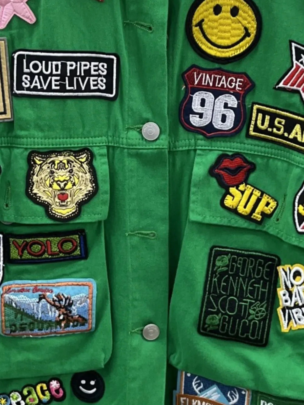 Embroidered Patch Denim Jacket