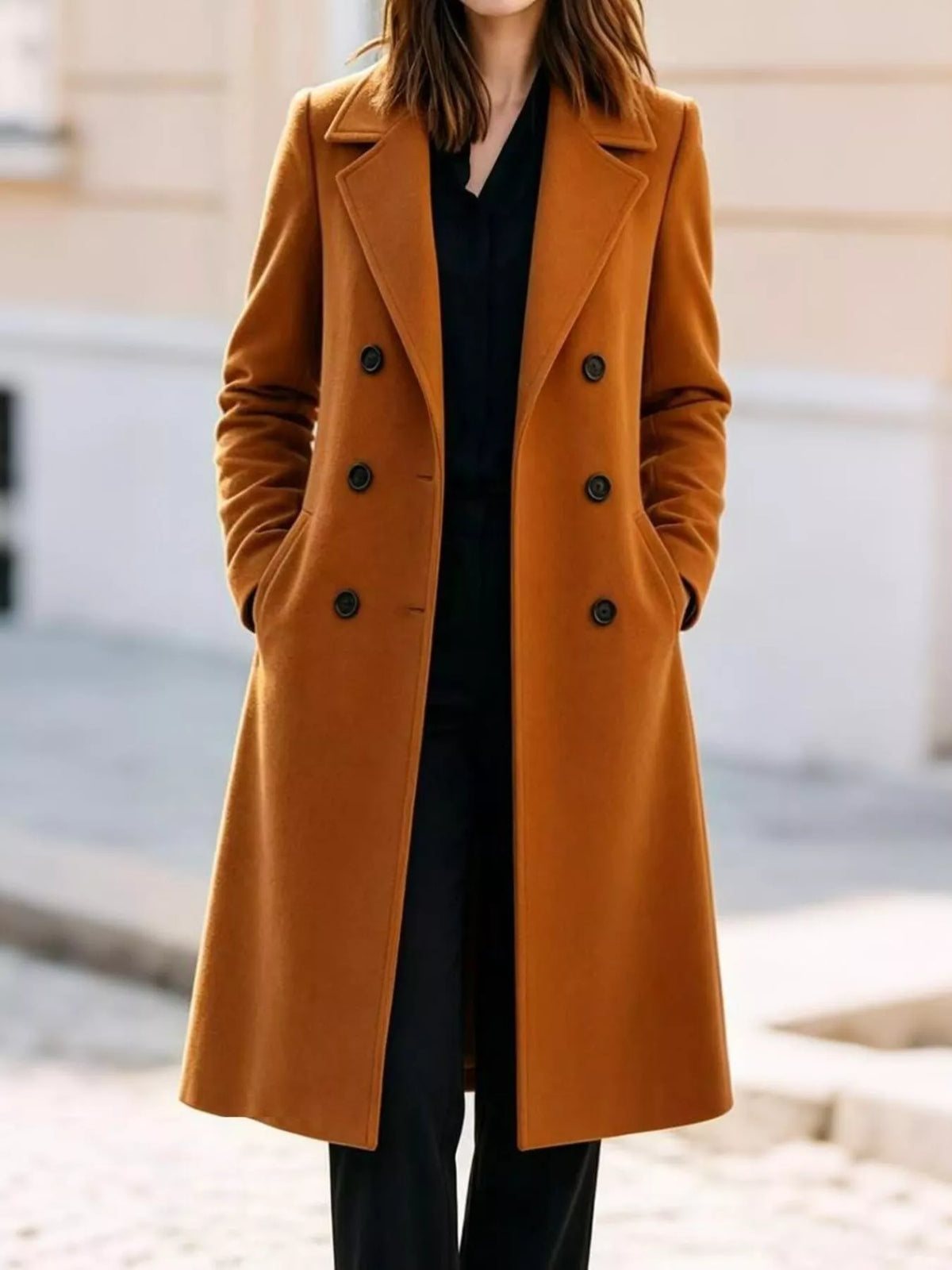 Double Breasted Lapel Coat