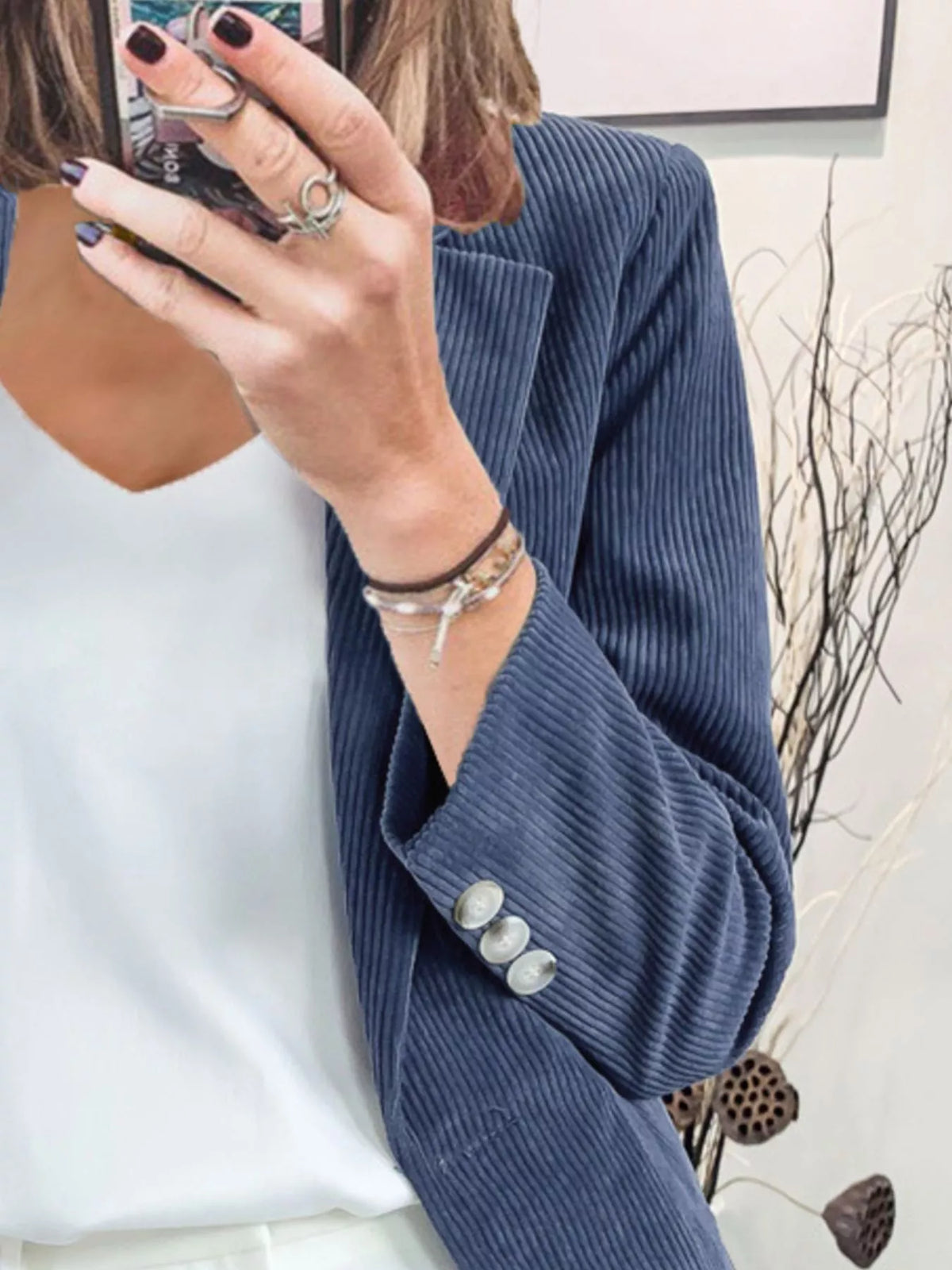 Corduroy Lapel Blazer