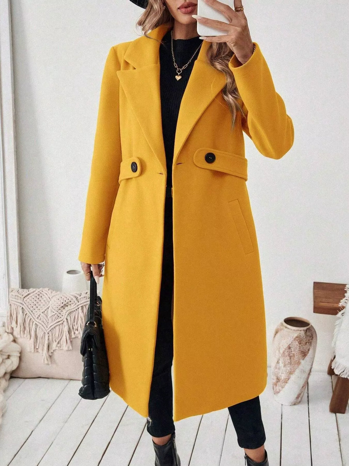 Single Button Longline Coat