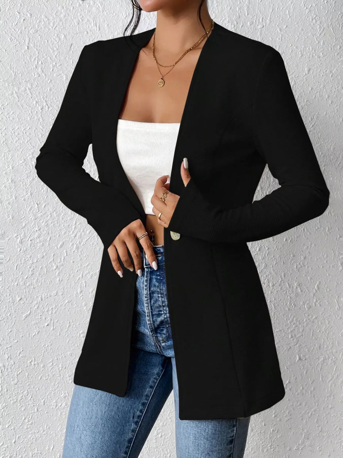 Princess Seams One Button Blazer