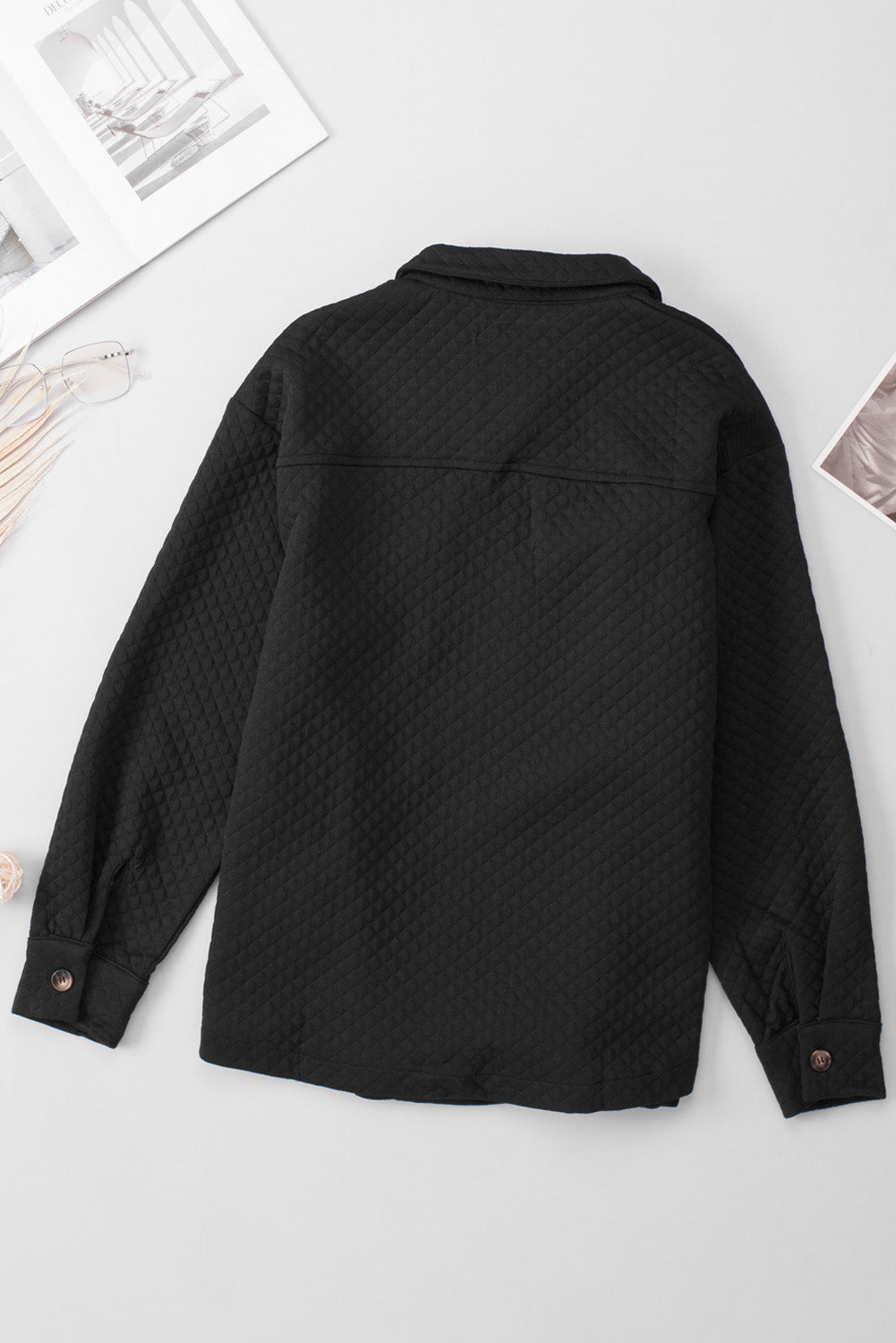Button Down Collared Jacket for Women