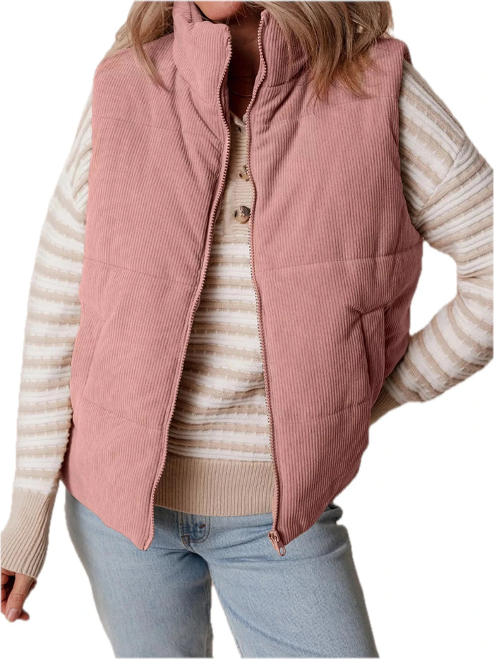 Corduroy Puffer Vest