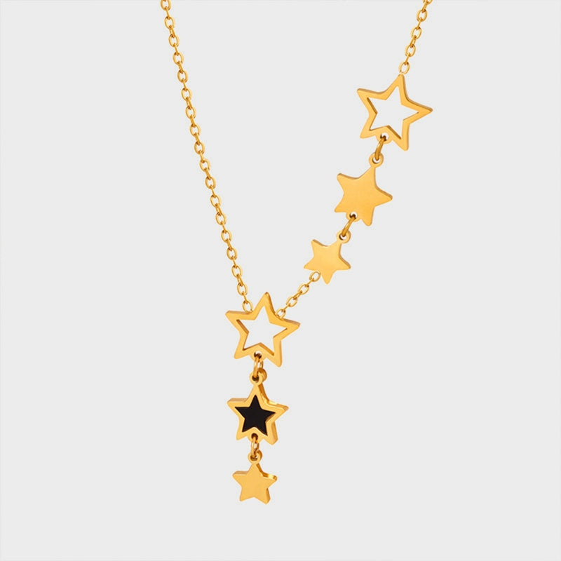 Titanium Steel Geometric Drop Necklace – image 2 | Lilixa Trending Jewelry