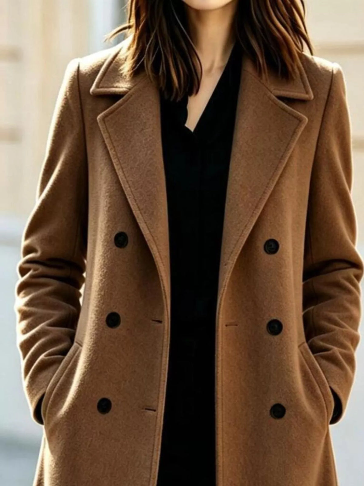 Double Breasted Lapel Coat