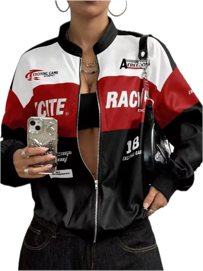 Letter Zip Up Jacket