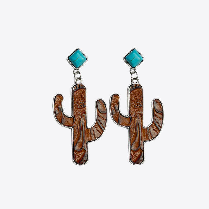 Turquoise Cactus Earrings – image 5 | Lilixa Trending Jewelry
