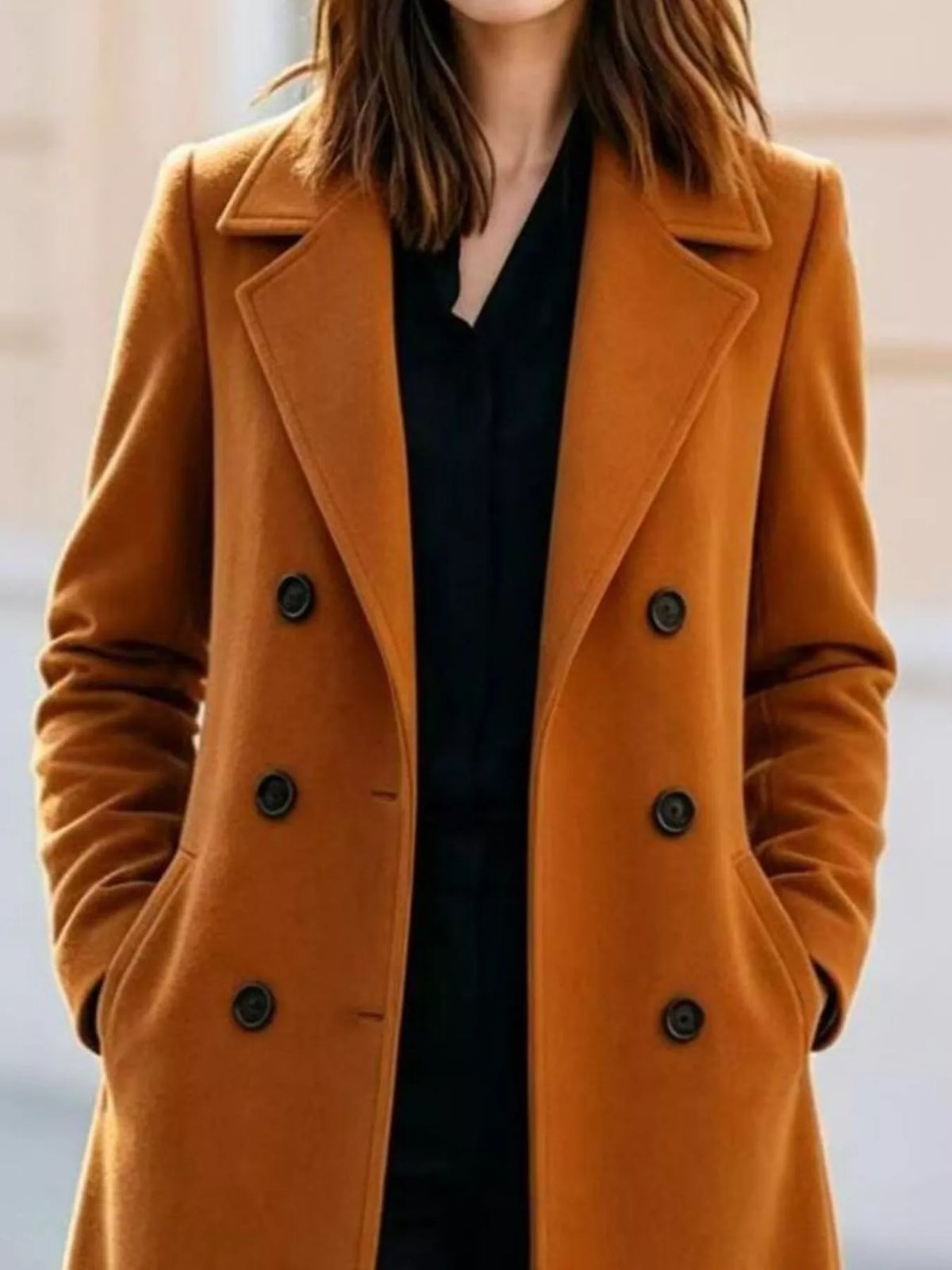 Double Breasted Lapel Coat