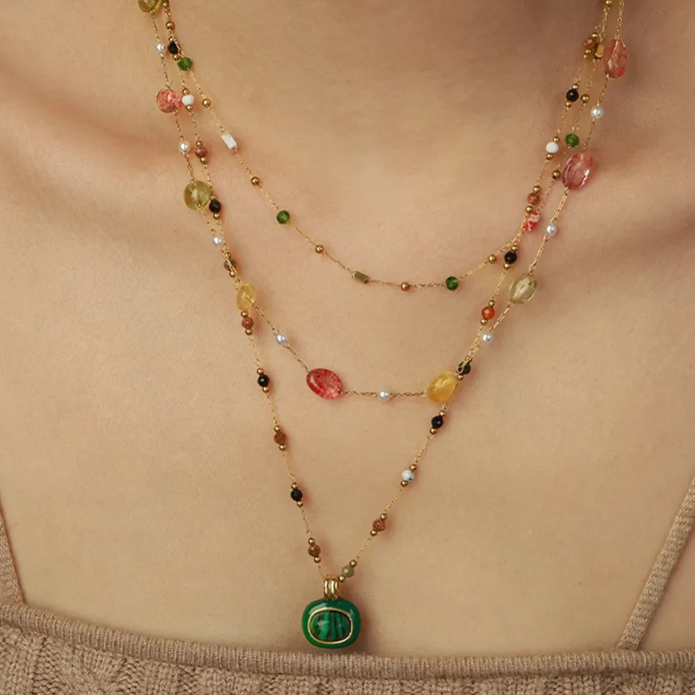 Titanium Steel Gold-plated Bead Necklace – image 4 | Lilixa Trending Jewelry