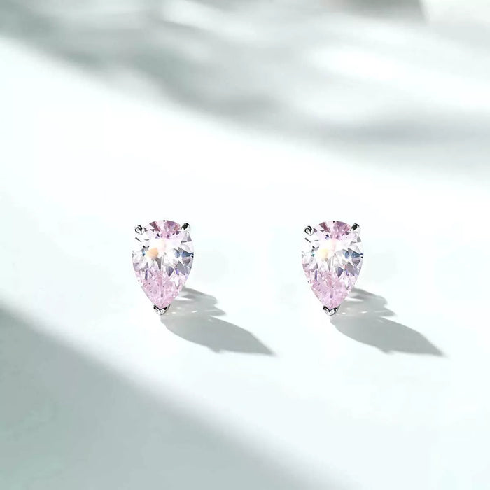 925 Sterling Silver Teardrop Stud Earrings for Women